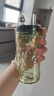 玻璃吸管水杯新款高顏值小熊吸管杯辦公室家用鉆石杯可愛創(chuàng)意杯子 鉆石小熊【綠色】 330ml 曬單實(shí)拍圖