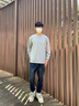花花公子（PLAYBOY）加絨加厚牛仔褲男士御寒保暖秋冬季長(cháng)褲束腳哈倫褲子男褲男生潮牌 藍灰 加絨 XL (125-145斤) 曬單實(shí)拍圖