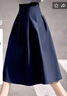德瑪納通勤中腰a字女裙氣質(zhì)半身裙女中長(cháng)款 藍色 M  曬單實(shí)拍圖