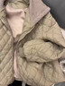 羅蒙（ROMON）棉服外套女秋冬季2025年新款韓版夾棉今年流行小個(gè)子薄款保暖棉衣 米色 L 曬單實(shí)拍圖