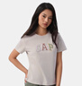 GAP女裝2025夏季新款純棉彩色膠印logo短袖T恤常規(guī)休閑上衣765994 灰白色 XL (175/92A) 亞洲尺碼 曬單實拍圖