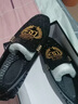 歐洲站輕奢潮牌高端DG印花豆豆鞋男高檔英倫商務(wù)真皮休閑皮鞋 黑色 41 曬單實(shí)拍圖
