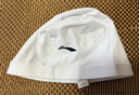李寧（LI-NING）泳帽男女長(zhǎng)發(fā)舒適布游泳帽 護(hù)耳不勒頭不粘發(fā)泳帽LNMT151-5白色 曬單實(shí)拍圖