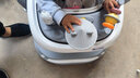 ANGI BABY嬰兒學(xué)步車防側(cè)翻寶寶學(xué)走路手推車多功能學(xué)步助步兒童學(xué)步車 太空灰【音樂(lè)+餐盤+推把+腳墊】 曬單實(shí)拍圖