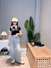 真維斯童裝女童套裝秋季2025新款女孩蝴蝶結衛衣春秋兒童牛仔褲外穿秋裝 【愛(ài)心刺繡牛仔褲】淺藍 130 【推薦45-56斤】 曬單實(shí)拍圖