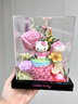 凱蒂貓 （hello kitty）正版永生花生日禮物哈嘍手辦禮盒擺件送女友孩盲盒公仔周邊紀念 正版香薰擺件-尋花踏春 曬單實(shí)拍圖