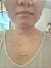 潮宏基 花絲圓滿黃金項鏈龍紅紫娓聯(lián)名設(shè)計非遺索瑪花送女友禮物TK J 雙層疊戴項鏈 12.65g 總鏈長約94cm 曬單實拍圖