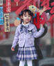 G.DUCKKIDS小黃鴨女童秋裝套裝學(xué)院套裙兒童jk套庫洛米百褶裙兩件套秋季衣服 庫洛米長(cháng)袖開(kāi)衫三件套 130 尺碼7~8歲【120-130cm】 曬單實(shí)拍圖
