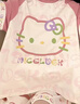 可愛(ài)hellokitty睡衣女士純棉夏季短袖短褲薄款加大碼200斤家居服 WB-5503 2XL （適合140-160斤） 曬單實(shí)拍圖