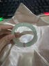 老坑翡翠手鐲緬甸玉手鐲女款平安鐲冰種淺綠油青飄花玉鐲子正圈 圈口55-56mm 曬單實(shí)拍圖