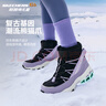 Skechers斯凱奇兒童絨絨靴保暖棉鞋男童女童高筒短靴加絨雪地靴660092L 曬單實(shí)拍圖