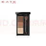 凱朵（KATE） 立體造型三色眉粉耐水耐汗自然鼻影高光修容三合一持久 EX-5 典雅深棕色 曬單實拍圖