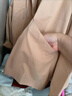 愛葵茵純色襯衫女新款2025春秋季斜紋大口袋單排扣寬松休閑上衣外套女 淺卡 顏色偏淺 L 建議115-130 曬單實拍圖