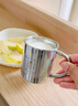 妍小廚316不銹鋼口杯帶把手馬克杯帶蓋泡茶杯雙層兒童辦公室茶缸子迷你 316不銹鋼口杯-烤漆木柄300ml 曬單實(shí)拍圖
