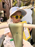 SMILEY法國(guó)笑臉兒童墨鏡女童夏季男孩太陽(yáng)鏡嬰兒寶護(hù)眼防紫外線官方正品 日光黃【0-2歲】圓形｜笑口常開(kāi)圖案 曬單實(shí)拍圖