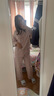 無印良品（MUJI）[自營限定款]女士無側(cè)縫 雙層紗織睡衣  軟棉棉內(nèi)衣 淺粉色格紋 M 曬單實拍圖