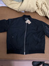 Levi's李維斯25年秋冬新款男士美式寬松休閑工裝飛行員夾克外套 黑色 L 曬單實(shí)拍圖