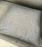 foojo純色抱枕靠墊簡(jiǎn)約腰靠靠枕45*45cm 煙灰色床頭靠墊素色 曬單實(shí)拍圖