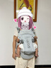優(yōu)樂(lè )博（ULOP）嬰兒腰凳背帶前抱式多功能三合一輕便透氣0到36個(gè)月護腰抱娃神器 嬰兒腰凳四季通用外出神器-銀灰 嬰幼兒寶寶背帶【帶媽咪包防滑墊】 曬單實(shí)拍圖