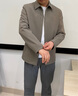 安東尼奧【輕奢桑蠶絲】男士高端商務(wù)行政夾克春秋季翻領(lǐng)茄克外套廳局風(fēng) 曬單實(shí)拍圖