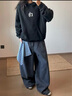 CHINISM CH赤塵經(jīng)典簡(jiǎn)約logo印花連帽衛(wèi)衣男士春秋休閑情侶 黑色 （偏寬松，建議拍小一碼） L 曬單實(shí)拍圖