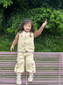 幼歌（YOUGE）嬰幼兒秋季新款親膚柔軟花邊領(lǐng)毛衣寶寶寬松舒適上衣潮 咖色 90 cm 曬單實(shí)拍圖