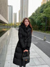 皮爾卡丹（pierre cardin）女神范收腰長(zhǎng)款羽絨服女2024冬季新款時(shí)尚氣質(zhì)寬松顯瘦連帽服 卡其色 XL 曬單實(shí)拍圖