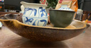 容山堂 茗嘉粗陶茶海套裝紫砂壺承手工壺托小茶盤(pán)儲(chǔ)水式功夫茶具 大號(hào)柴燒茶海-玄黃 曬單實(shí)拍圖