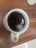 幾物森林 陶瓷馬克杯帶蓋大容量咖啡杯情侶杯牛奶杯早餐水杯男女茶杯白色 曬單實(shí)拍圖