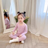 moonkids兒童德絨蠶絲保暖內衣套裝秋冬加絨女童打底衫小寶寶秋衣秋褲發(fā)熱 8128紫色套裝【德絨-雙面磨毛】 120 cm 曬單實(shí)拍圖