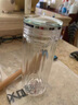 玻璃茶杯高檔純鈦玻璃杯水杯雙層加厚隔熱杯子矮胖杯水晶級泡茶杯 310ML麒麟（金鉆矮胖杯） 曬單實拍圖