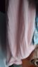 富朵 日系情侶睡衣春秋純棉紗布男女式純色夏季全棉簡(jiǎn)約甜美長(zhǎng)袖家居 女款-粉色縐紗 L 曬單實(shí)拍圖