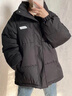 矜持范棉服女2025新款棉襖女冬季黑色立領(lǐng)棉外套女加厚韓版學(xué)院風(fēng)面包服 黑色 M 【106-120斤穿】 曬單實(shí)拍圖
