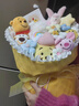 迪士尼（DISNEY）小熊維尼卡通公仔毛絨玩偶花束噗噗送女友閨蜜生日告白禮物 加大款正版維尼+賀卡+燈帶+禮袋 曬單實(shí)拍圖