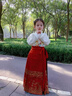 迪士尼（Disney）馬面裙女童秋款套裝國風(fēng)上衣兒童新中式紅色古裝漢服大童冬 寶寶絨上衣+織金馬面裙 110 曬單實(shí)拍圖
