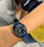 斯沃琪（Swatch）瑞士手表原創(chuàng  )系列無(wú)盡天藍日歷新年禮物男女時(shí)尚石英表情人節禮物 寶石藍 SO28N702 夜光 曬單實(shí)拍圖