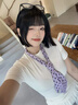 BIBK日本女士絲巾復(fù)古紫色碎花長條絲巾系脖發(fā)帶復(fù)古高級(jí)感細(xì)窄領(lǐng)巾 紫色碎花 曬單實(shí)拍圖
