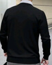 SHANSHAN杉杉假兩件長(cháng)袖T恤男2025秋季商務(wù)休閑襯衫領(lǐng)打底衫肌理感內搭 黑色 2XL /185 曬單實(shí)拍圖
