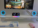 三每RGB炫彩色LED桌面時(shí)鐘科技感電競房氛圍燈電子鬧鐘時(shí)尚創(chuàng  )意桌搭TX5 白色 曬單實(shí)拍圖