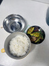 博曼斯304不銹鋼飯盒帶蓋泡面碗學(xué)生宿舍上班族食堂打飯碗大容量快餐杯 【黃色】 2050ml 曬單實(shí)拍圖