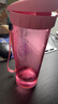 特百惠（Tupperware）正品水杯500ml茶韻隨心杯密封防漏塑料杯運動(dòng)泡茶杯男女學(xué)生杯子 柔蜜粉 500ml 曬單實(shí)拍圖