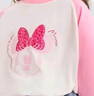 迪士尼（DISNEY）女童兒中大童插肩長(cháng)袖T恤圓領(lǐng)舒彈柔打底上衣25春DB431AE09粉140 曬單實(shí)拍圖