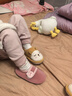 牧童兒童棉拖鞋男女童幼兒寶寶四季款居家鞋小兔子布拖鞋 姜奶黃 150 曬單實(shí)拍圖