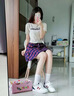 凌卡戚厚底小白鞋子女2025春夏季新款百搭板鞋增高休閑鞋透氣學(xué)生運(yùn)動(dòng)鞋 t-2-白藍(lán)紅 40 曬單實(shí)拍圖
