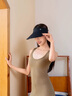VVC成毅同款防曬帽女夏防紫外線(xiàn)遮陽(yáng)帽無(wú)痕帽戶(hù)外騎行男女同款太陽(yáng)帽 曜石黑 曬單實(shí)拍圖