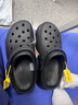 卡駱馳（crocs）女款復古小鯨魚(yú)洞洞鞋休閑外穿厚底包頭涼拖鞋 206302-001 36-37 曬單實(shí)拍圖
