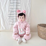 班喜迪【三防】嬰兒羽絨服連體衣冬季寶寶衣服白鴨絨連帽外出服秋冬爬服 粉色 80 曬單實(shí)拍圖