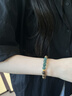 桑吉天然藍水翡翠手鏈男女款沉香18k黃金手串玉石文玩沉香玉手鏈 桑吉 16.5cm沉香翡翠手串18K金（含鑒定證書(shū)） 曬單實(shí)拍圖