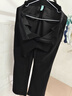 逸陽(yáng)微喇叭褲女2025年秋顯瘦彈力垂感休閑通勤西褲小個(gè)子 黑色 30 曬單實(shí)拍圖