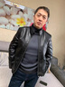 勤馳皮毛一體男裝真皮飛行服羊羔毛男外套短款2024冬季新款毛領(lǐng)皮衣加 黑色 M 曬單實(shí)拍圖
